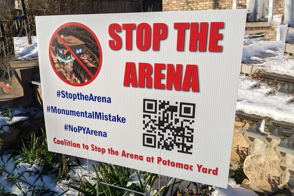 Stop the Arena Yard Sign
